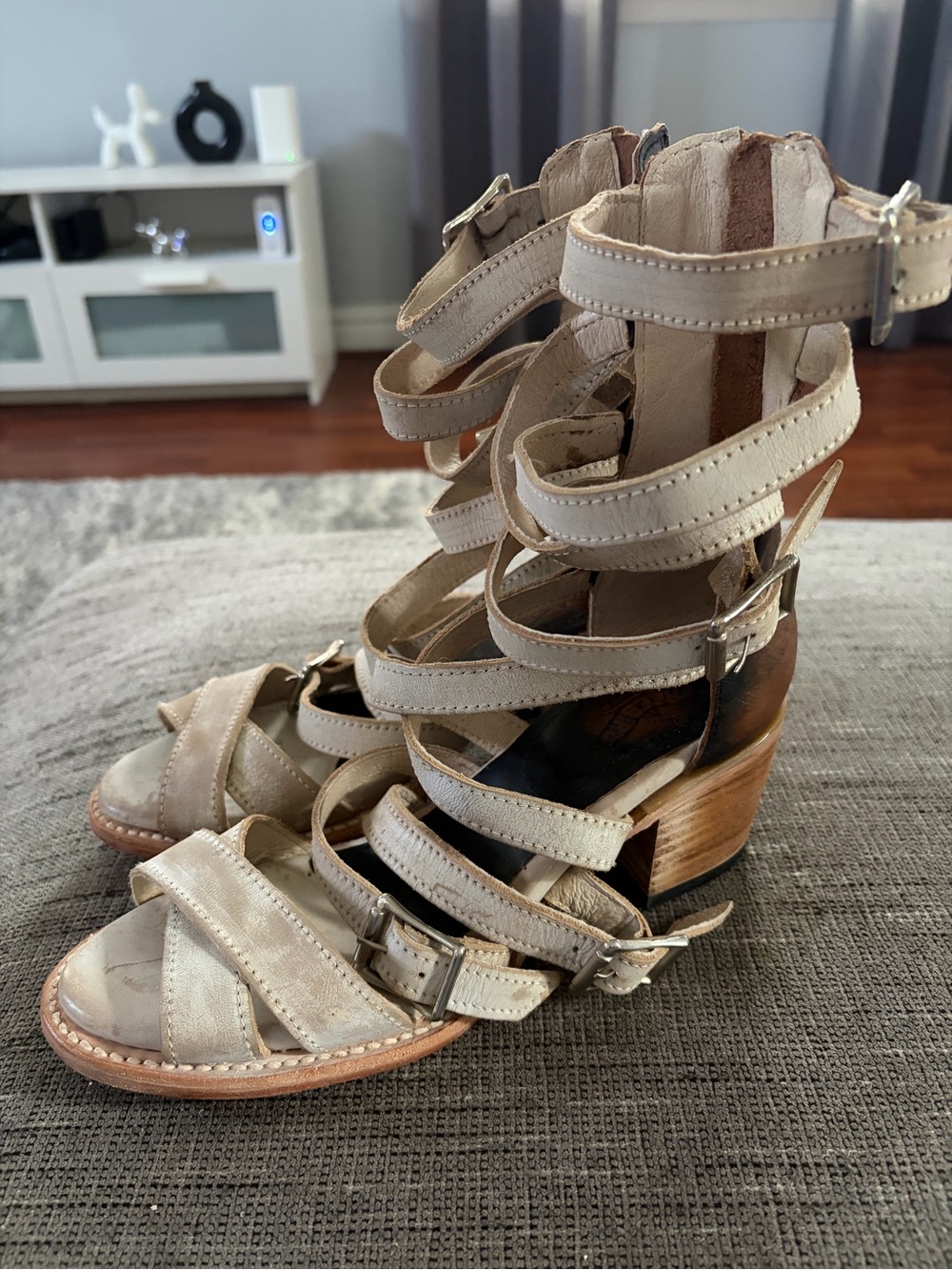 Freebird By Steven Cozumel Women's Gladiator Strappy Heeled Sandals Sz 8